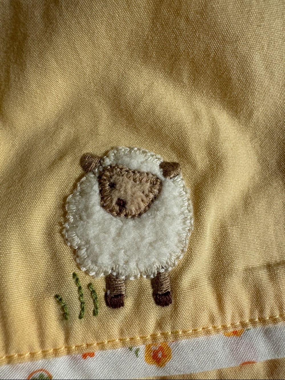 Gymboree Cotton Yellow Baby Dress with Ruffle Trim Sheep Appliqués size 18-24M - Picture 6 of 8